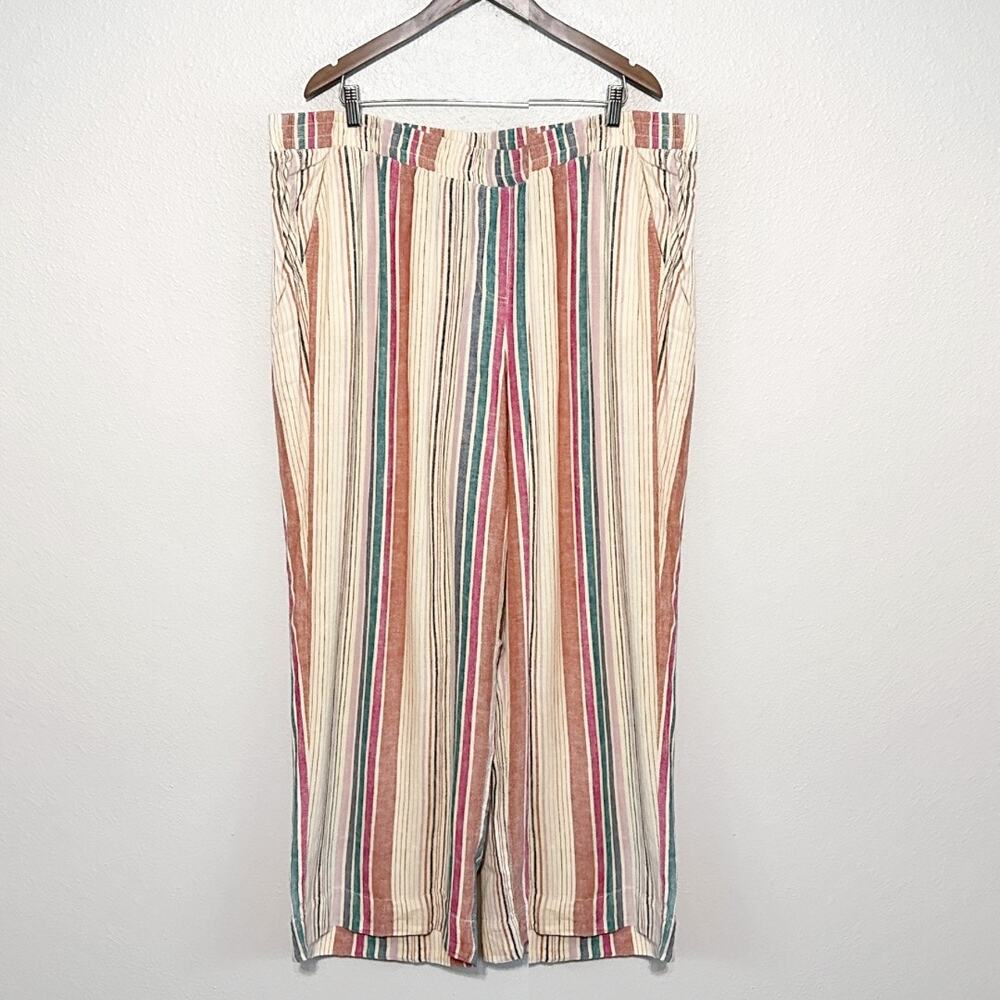 Lane Bryant Multicolor Striped Wide-Leg Pants